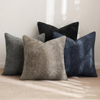 MIULEE Pack of 4 Couch Throw Pillow Covers 18x18 Inch Neutral Navy/Grey Soft - Image 4
