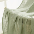 MIULEE Sage Green Linen Curtains 54 Inch Length 2 Panels - Image 6