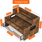 Homode Coffee Syrup Organizer Rack, 3-Tier 8 Bottles Syrup Stand