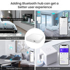 MOES Fingerbot Plus Smart Button Pusher No Wiring Switch, Upgrade with Touch Control, Work with Smart Life App, Add MOES Tuya Bluetooth Hub Make it Compatible with Alexa,Google Home and Timer Control