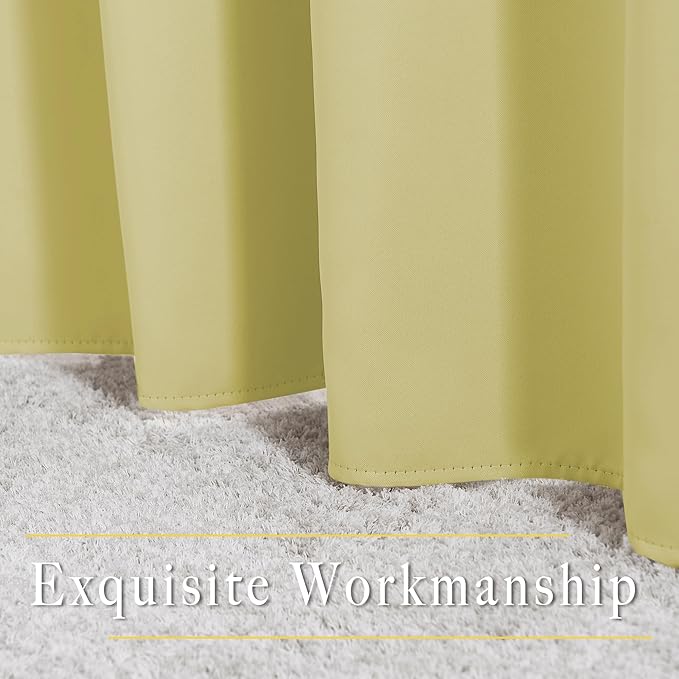 NICETOWN Paler Yellow Blackout Curtains - Image 6