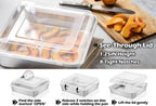 Leonyo Non-Toxic Stainless Steel Bakeware Baking Sheet Set of 10 with Lid