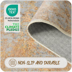 Beige Gold Rug Runners for Hallways Kitchen Non Slip Washable 2x6 Entryway Runner Rugs with Rubber Backing 6ft Long Carpet Runner for Laundry Room Bedroom, Low Pile Stain & Fade Resistant