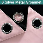 Yakamok Full Blackout Curtains 84 Inches Long, 2 Thick Layers Grommet Top - Image 5