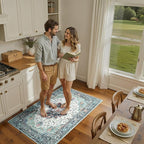 Area Rugs 3'x5' Washable Non-Slip, Floral Vintage Distress Print Pattern - Image 4