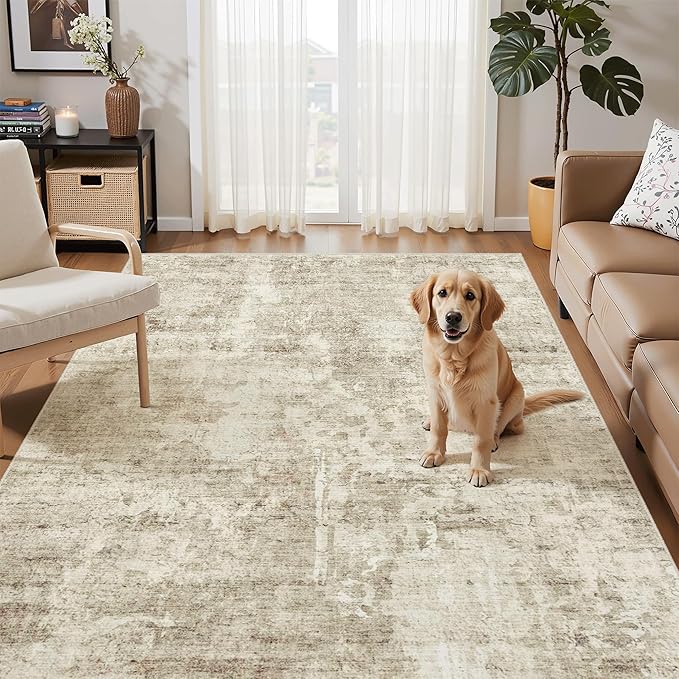 4x6 Area Rugs for Living Room, Vintage Washable Rugs for Dining Room, Home - Image 2