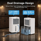 Uthfy 38 Pints Energy Star Most Efficient 2025 Dehumidifier for Basement with Drain Hose, 3000 Sq. Ft Dehumidifiers for Home, Bedroom, Bathroom, Garage, 3 Modes, 24H Timer, Smart Humidity Control