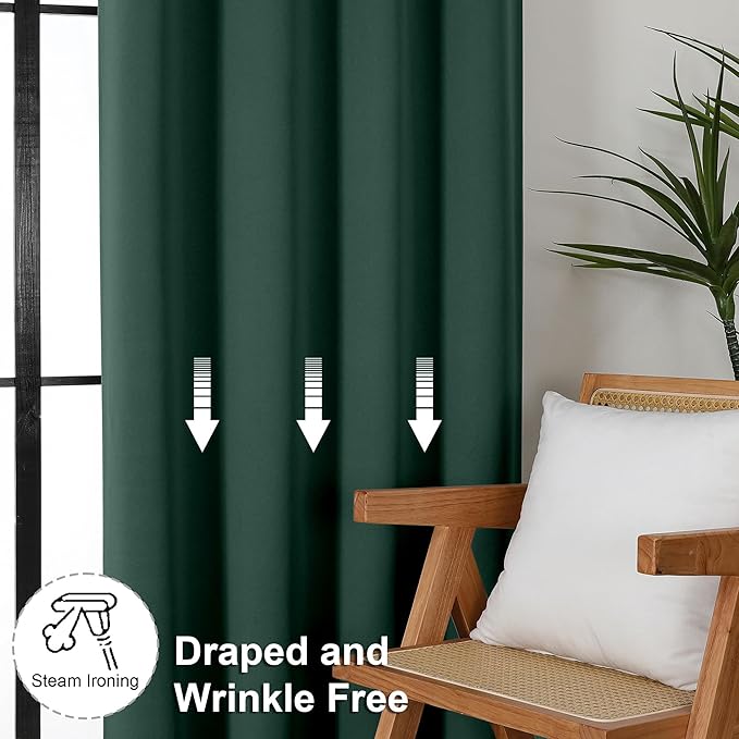 Simplebrand Ava Ever Green Blackout Curtains - Image 7
