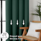 Simplebrand Ava Ever Green Short 36 Inches Blackout Curtain 2 Panels Set - Image 7