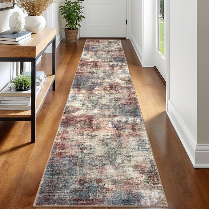 IOHOUZE Abstract Runner Rug 2x12 Ft Washable Runners by iOhouze