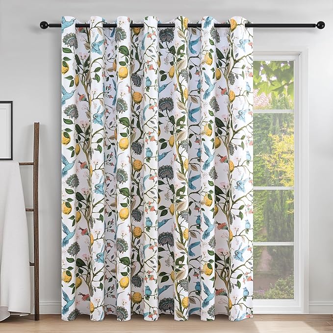 Topfinel Sliding Door Patio Floral Curtains & Drapes by Topfinel
