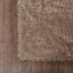 Goolela Fluffy Faux Fur Rug for Bedroom Light Brown Beige 2x3 Furry Fuzzy - Image 8