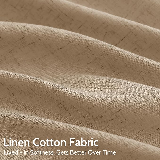 Nanspring Sand Beige Curtains 90 Inches Long - Image 4
