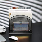 Delifox Inclined File Organizer for Desk, 5-Section Vertical File Holder