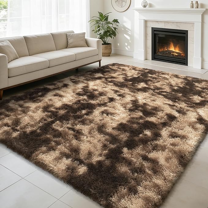 9x12 Fluffy Area Rugs for Living Room, Large Fuzzy Shag Area Rug for Bedroom by yulidayang