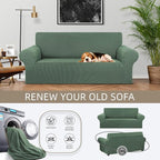 KEKUOU Stretch Loveseat Sofa Cover Slipcover, Couch Covers - Image 3