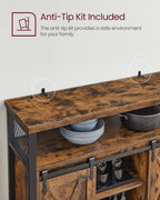 VASAGLE Buffet Cabinet, Coffee Bar with 2 Sliding Barn Doors