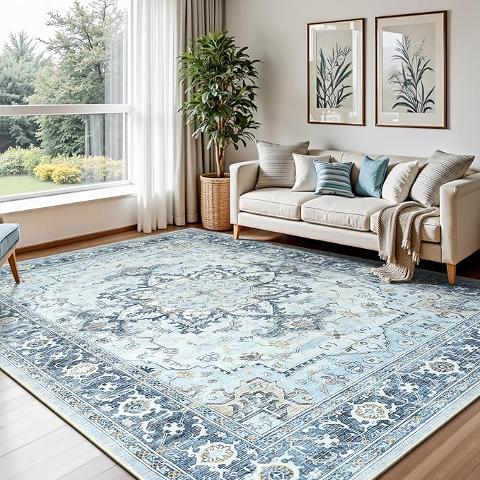 Lofus 5x7 Area Rugs for Living Room, Machine Washable Non-Slip Area Rug - Image 2