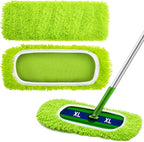 Toulite 6 Pcs Reusable Microfiber Mop Pads Compatible with XL, Green, White