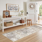 UERMEI 2X6 Washable Runner Rug for Hallway: Soft Neutral Modern Abstract Area - Image 2