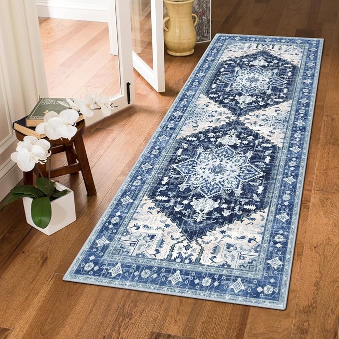 Yamaziot Washable Runner Rug, 2x5 Non-Slip Boho Vintage Hallway Rug Runner - Image 7