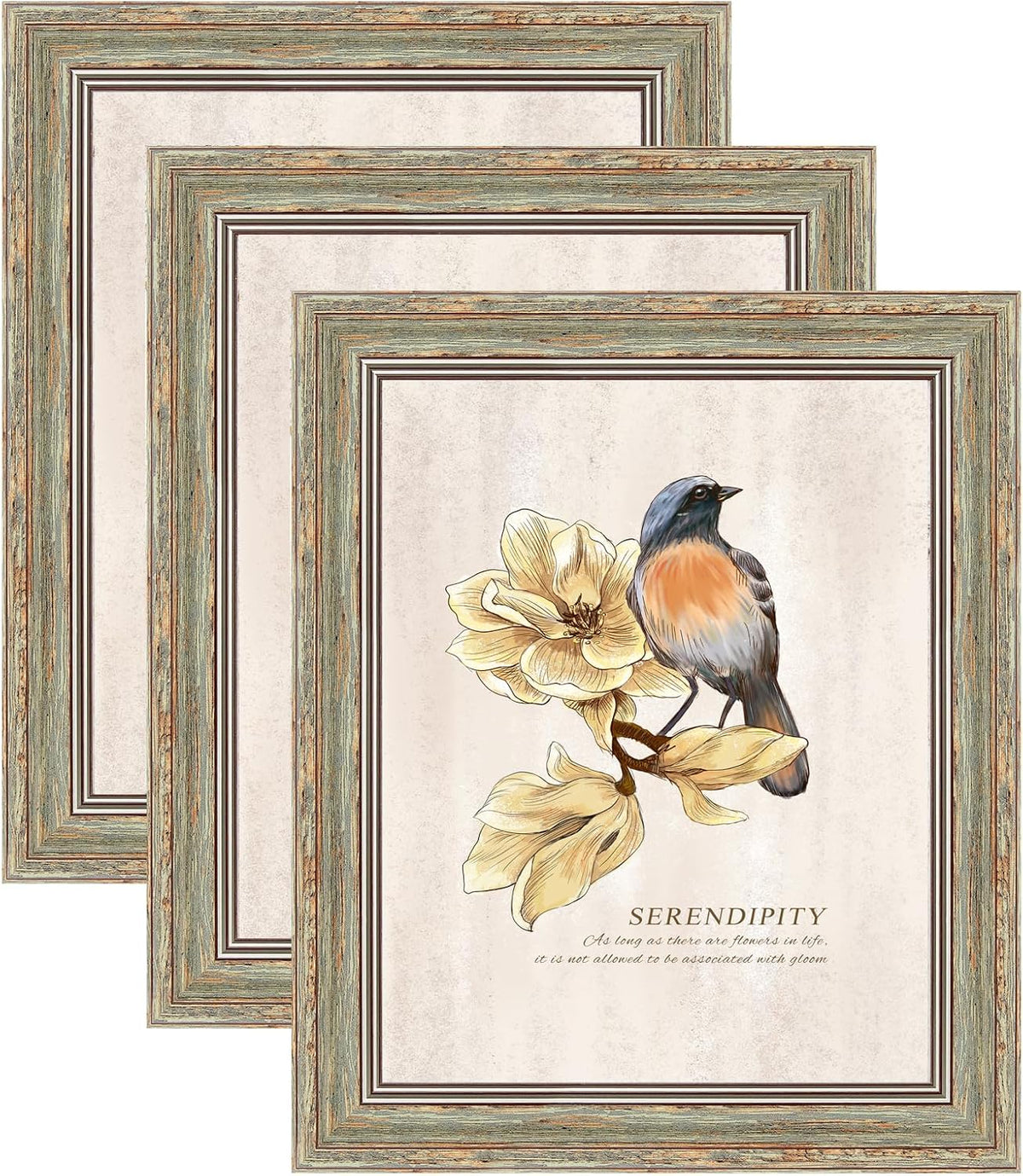 3 Pack 5x7 Picture Frames,Farmhouse Rustic Vintage Photo Frame(Multicolor)