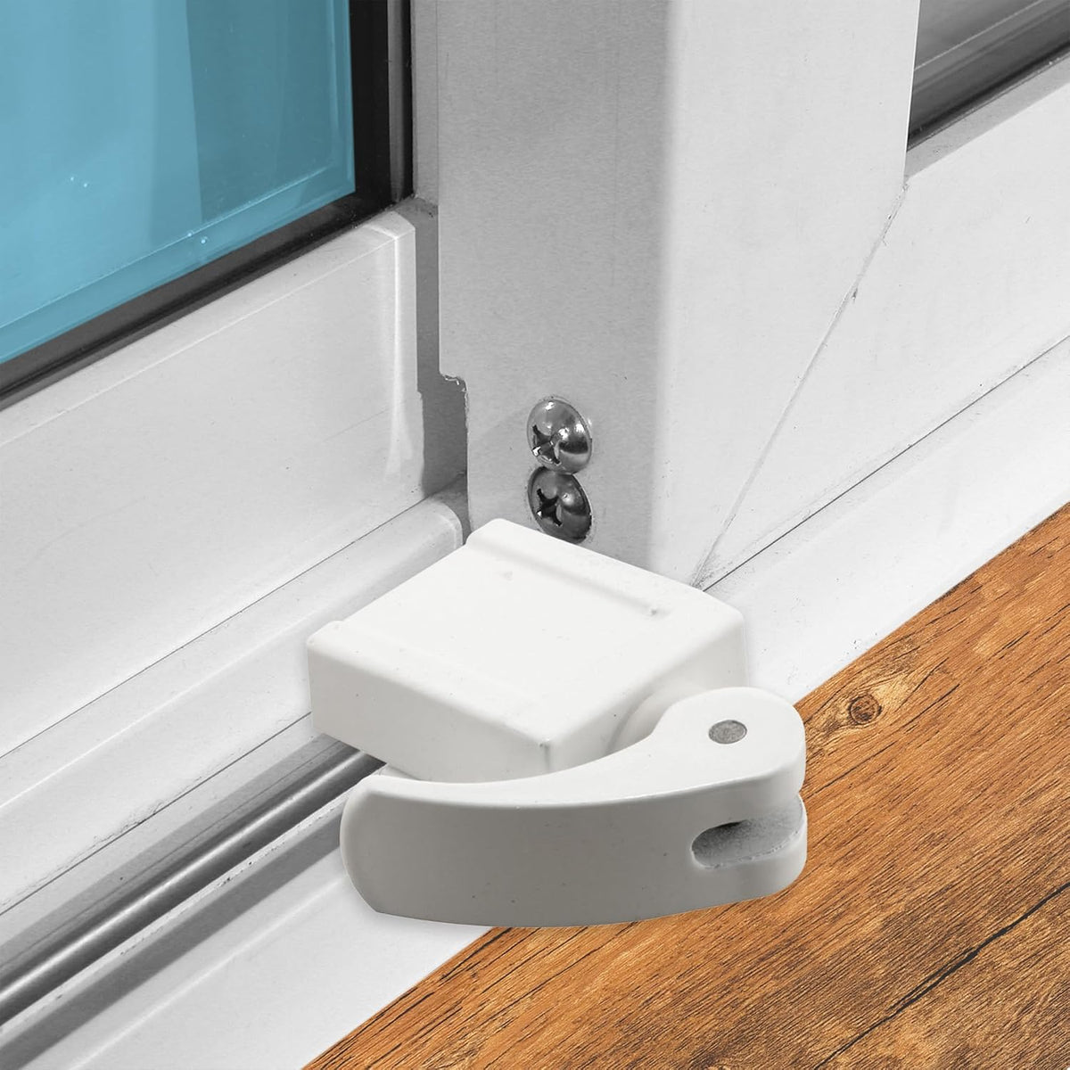Prime-Line Sliding Window Lock for Vinyl Windows, White