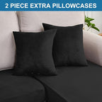 Couch Cover 4-Piece Elastic Velvet Couch Cushion Covers & Chaise Slipcovers - Image 8