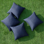 MIULEE Pack of 4 Decorative Outdoor Throw Pillow Covers Linen Waterproof Pillow - Image 4