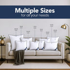 Premium Decorative Throw Pillow Inserts 18x18, Kids Throw Pillows, 4-Pack