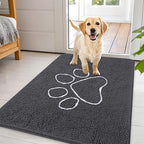 OLANLY Dog Door Mat for Muddy Paws 44x32, Paw Print Design, Absorbs Moisture by OLANLY