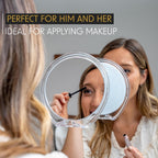 Luxo Shower Mirror Fogless for Shaving, Shower Shaving Mirror - White/Clear