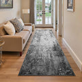 2.6x8 Black Rug Runners for Hallways Kitchen Runner Rug Non Slip Washable Black by OmpaaHomeDecor
