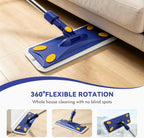 Microfiber Flat Mop for Hardwood Multi‑Surface Floor Cleaning, Blue