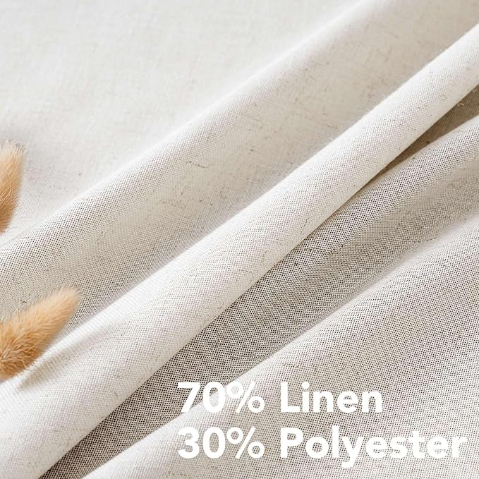 H.VERSAILTEX Natural Linen Grommet Curtains 84 Inch Length - Image 4