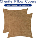 CaliTime Throw Pillow Covers Decorative 16 X 16 Inches Pack of 2 Cozy Chenille - Image 6