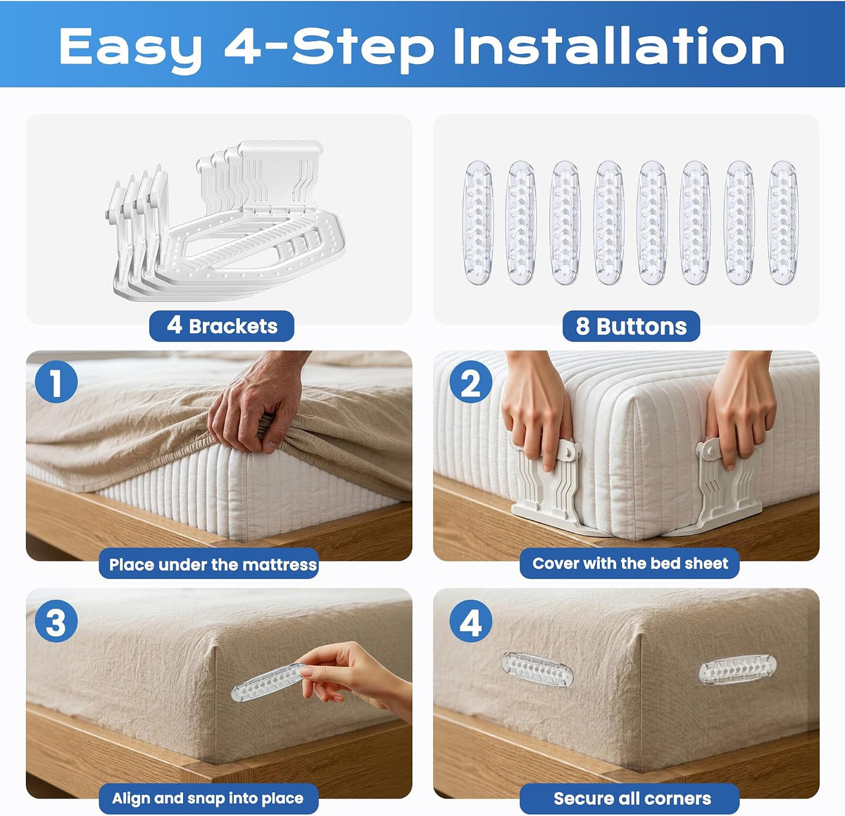 Bed Sheet Holders for Corners: No More Loose Sheets