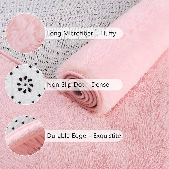 Chicrug Soft Runner Rug for Bedroom Living Room Plush Fluffy Rugs 2x6 Feet - Image 6