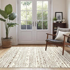 3x5 Washable Entryway Area Rug: Modern Moroccan Small Runner Rug Indoor Soft - Image 9