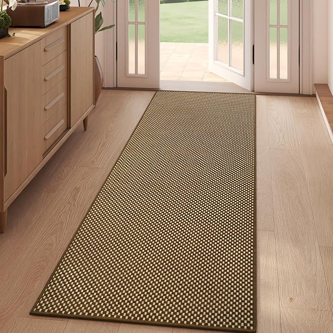 YDKGL 2x5 ft Hallway Runner Rug Boho Woven Washable Kitchen Runner Rugs Mat Non by YDKGL