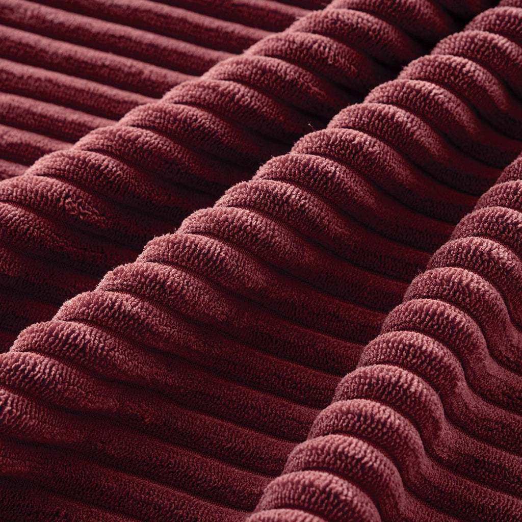 MIULEE Soft Corduroy Christmas Throw Pillow Covers Burgundy 18x18