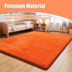 8x10 Fluffy Area Rugs for Living Room, Shag Area Rug for Bedroom, Soft Orange - Image 8