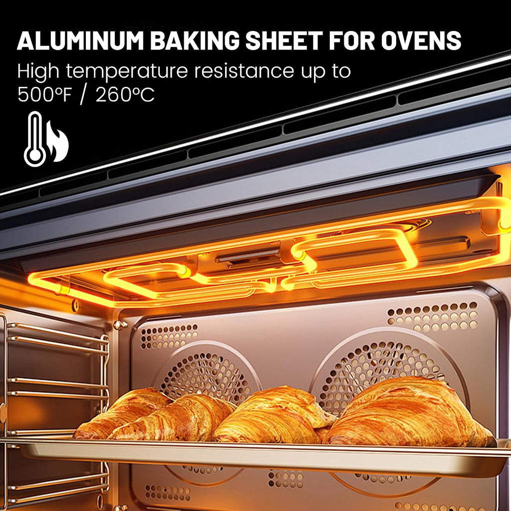 BIEAMA 6 Pack 26" x 18" Full Size Baking Sheet Pan, Aluminum Commercial Pan