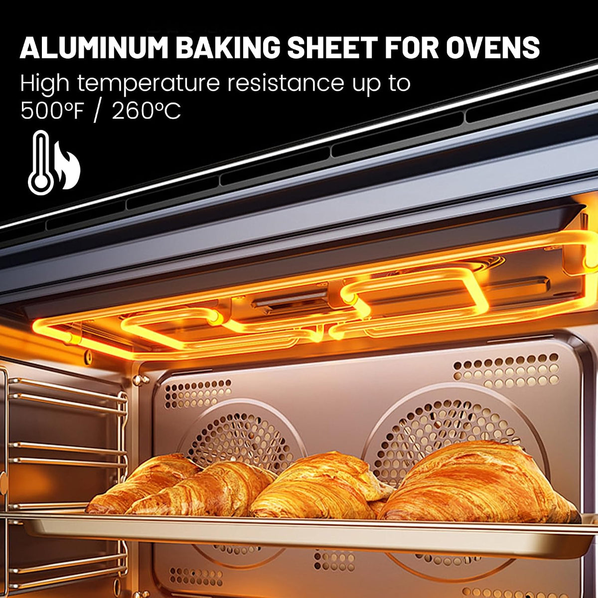 BIEAMA 6 Pack 26" x 18" Full Size Baking Sheet Pan, Aluminum Commercial Pan
