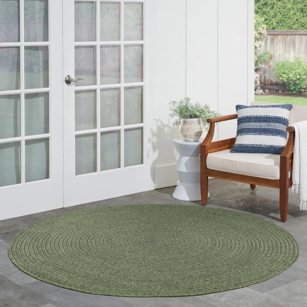 SUPERIOR Indoor/Outdoor Area Rug, Reversible Braided Floor Decor for Living Room, Kitchen, Patio, Front Porch, Modern Boho Farmhouse Rugs, Hardwood, Bedroom Accessories, 3' x 5', Brick