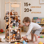 TANONE Stuffed Animal Storage with Wheels - Large Stuffy Storage for Kids
