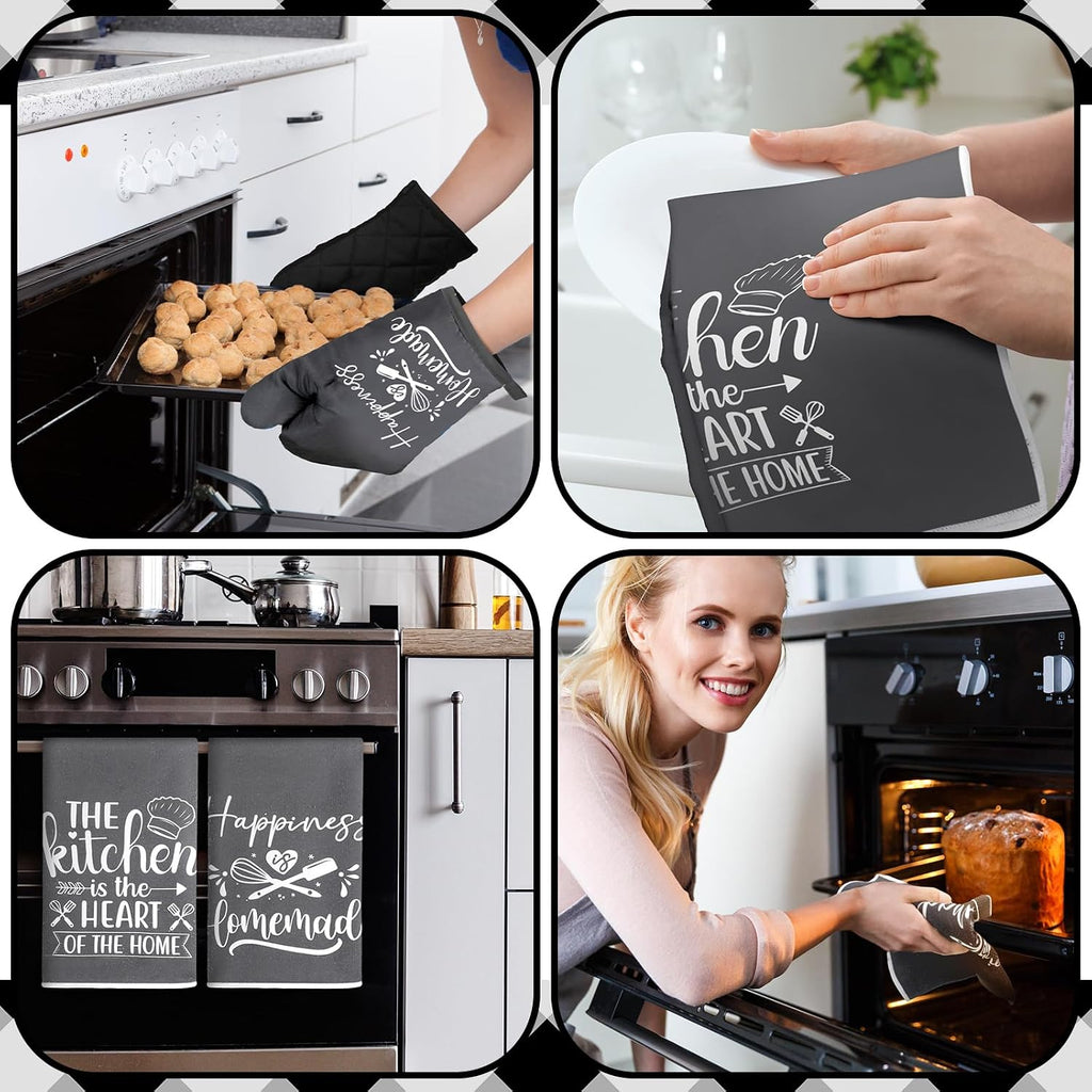 Sratte 6 Pcs Kitchen Decor Accessories Set, Kitchen, Dark Gray