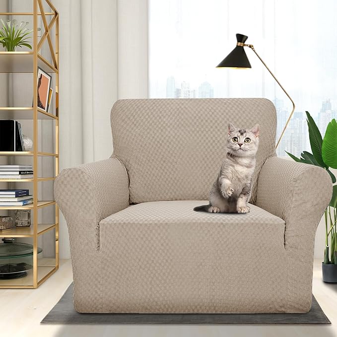 ZNSAYOTX 1 Piece Jacquard Chair Slipcovers - Image 2