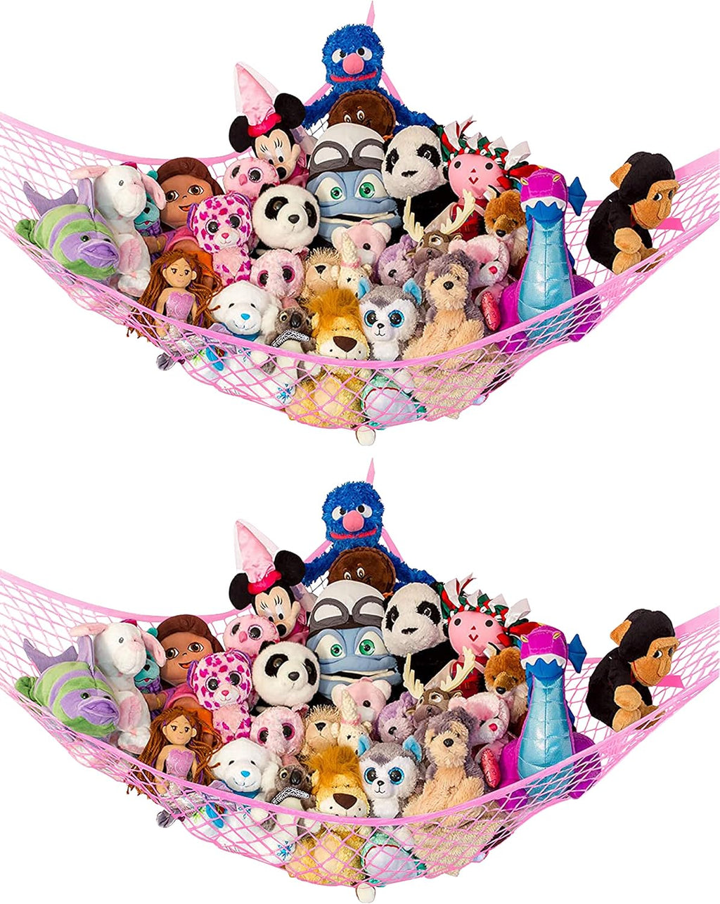 Large Stuffed Animal Storage Hammock 1 Pack | Holds 12 lbs | Corner Stuffed Animal Organizer | Plushie Net for Stuffed Animals | Stuffy Storage, Cute Bedroom, Room Decor | Blue