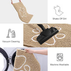 Smiry Dog Door Mat for Muddy Paws, Absorbent Dirt Trapper Non Slip Quick Dry - Image 6